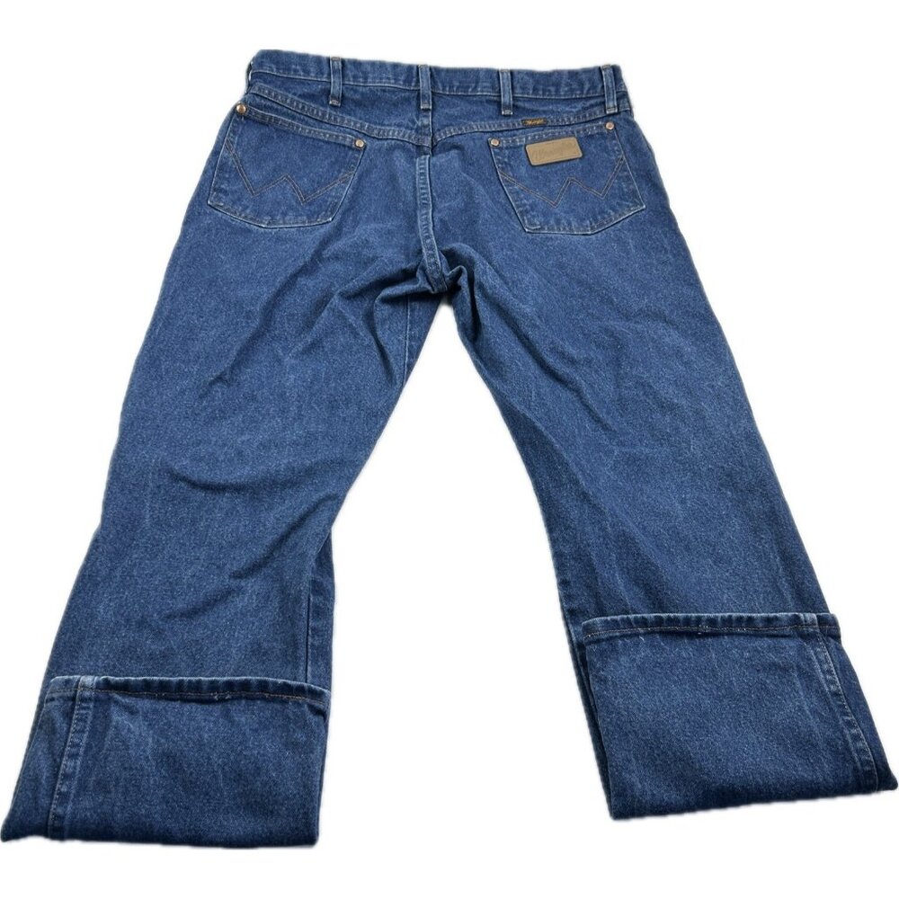 Vintage Wrangler 38X30 100% Cotton Straight Leg Jeans 1013MWZPW Cowboy Cut - Picture 3 of 14